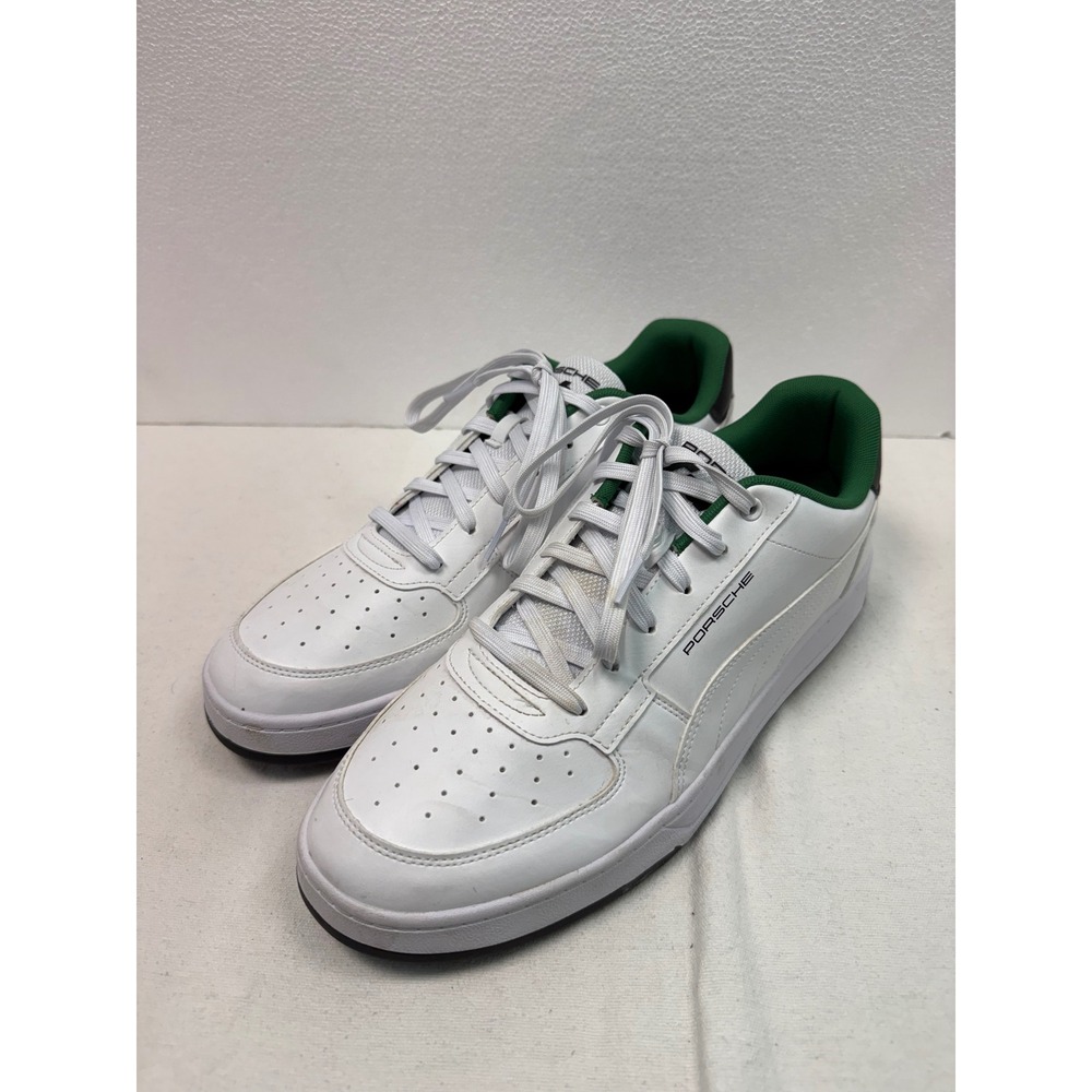 Puma Porsche Turbo Caven Sneakers Mens 11.5 White Green Low Top‎ Shoes